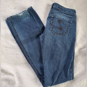 Silver Tuesday Distressed Boot Cut Jeans, Sz 27/35